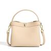Chic Genuine Leather Crossbody Bucket Bag - Women's Commuter & Feng Shui Design