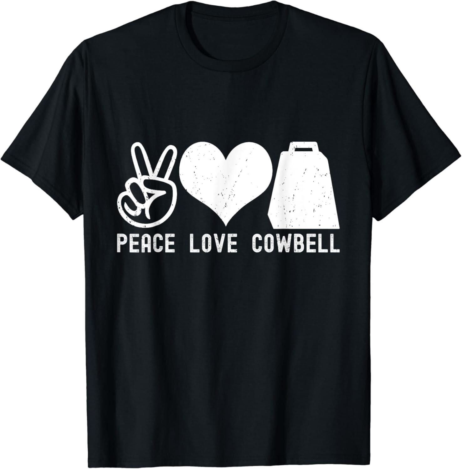 Cow Bell More Cowbell Vintage Funny Drummer Cowbell Funny Gift Unisex T-Shirt S
