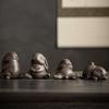 Rabbit Tea Pet Figurine Cute Ceramic Tea Set Accessories Chinese Tea Culture Decor for Living Room Office Desk Ornament