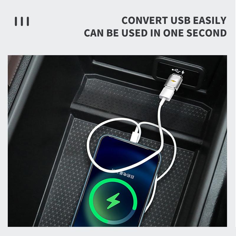 1pcs Car Type-C To USB 3.0 Interface Mini Converter Charging For Chevrolet Colorado
