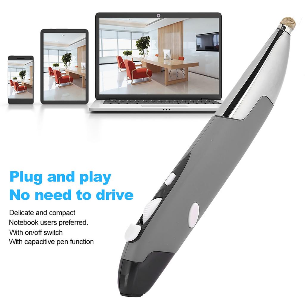 USB Computer   PC Accessory Wireless 2.4G Mouse Pen Type Personalized Innovative(Claret PR-06)