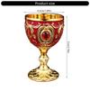 2Pcs Vintage Medieval Goblet Drinking Glass Metal Wine Glass Decoration Drinkware Metal Wine Glass Decoration Drink Cup