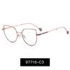 MS 97716 2024 New Kids Cat Eye Metal Thin Frame Children Optical Anti-Blue Light Glasses Eyewear Colorful Design Custom Logo