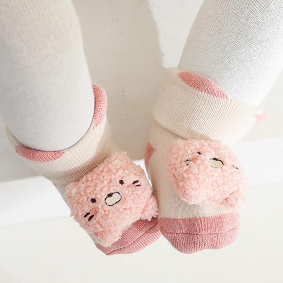 1 Paar elastische, dickere Babysocken aus Baumwolle, schöne, gut gewebte Kleinkindsocken für zu Hause