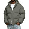 Herren Einfarbig Kapuzenjacke mit Fleecefutter Lässige und warme Oberbekleidung für Paare