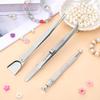 3 PCS Cake Decorating Tools Set, 4 Claws Pearl Grabber Claw Pen Piercing Ball Bead Holder Stainless Steel Cake Tweezer Alloy Sprinkles Tool Set for