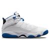 Air Jordan 6 Rings White Dark Marina Blue Men Sneakers Black 322992-114