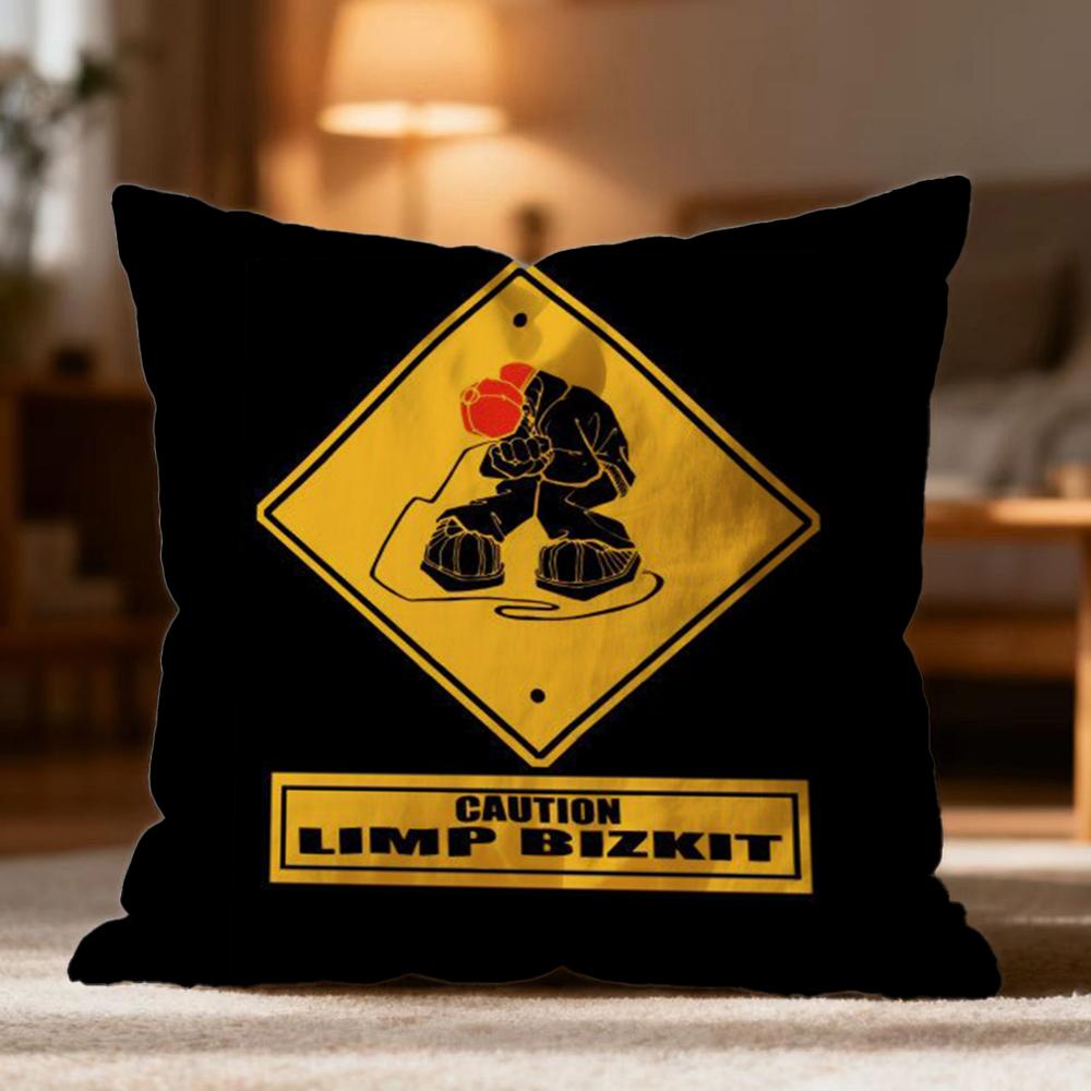 Popular LLimp Bizkiter Cushion Cover Soft Washable Pillow Case Multi-Scene for Couch Bed Travel Office Use