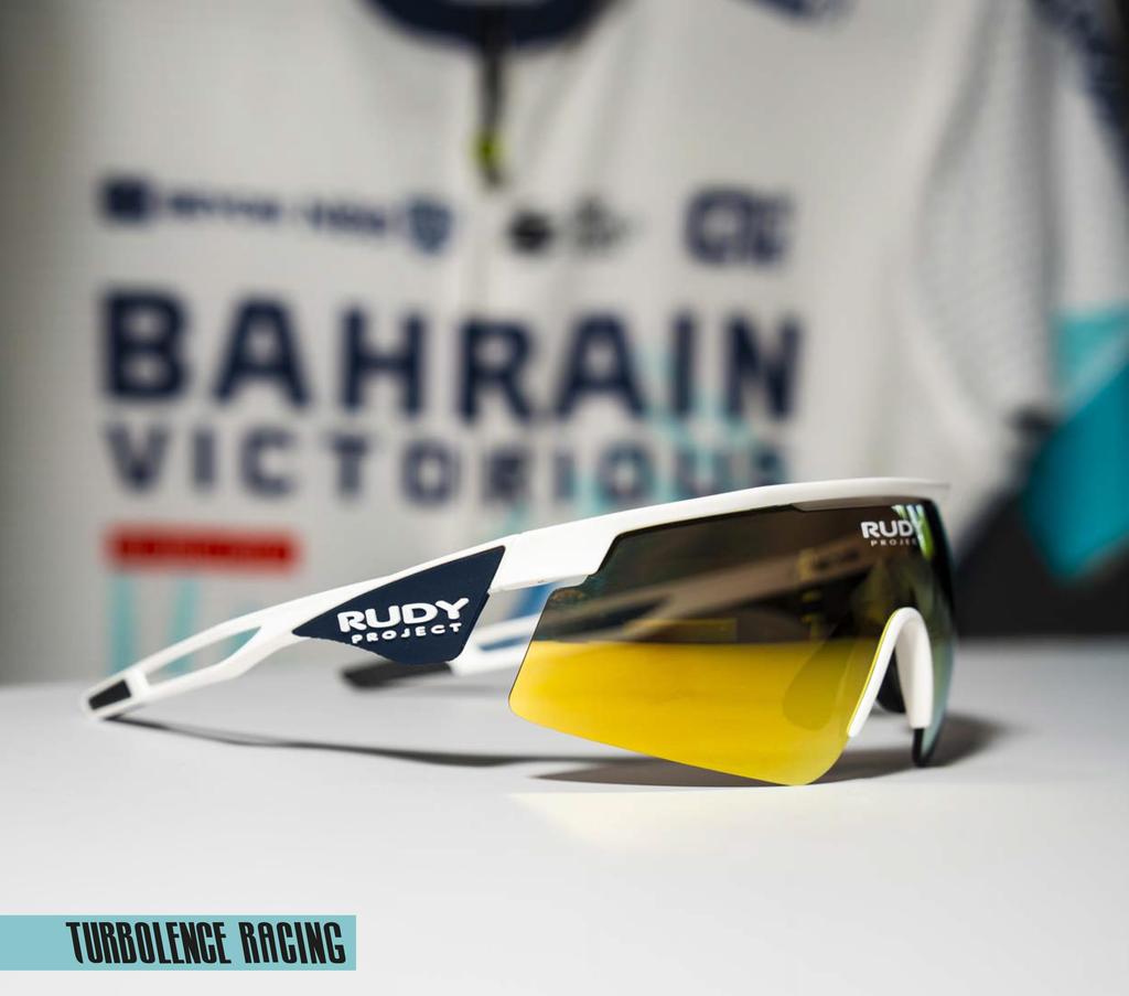 Gafas de sol TURBOLENCE Edición Especial Montura Blanca Mate Lente Amarilla Lente 135mm [RUDYPROJECT] Multi-Laser SP890558-RN02 Ancho
