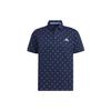Logo Print Short Sleeve Polo Shirt Men Polo Shirts Blue HT6839