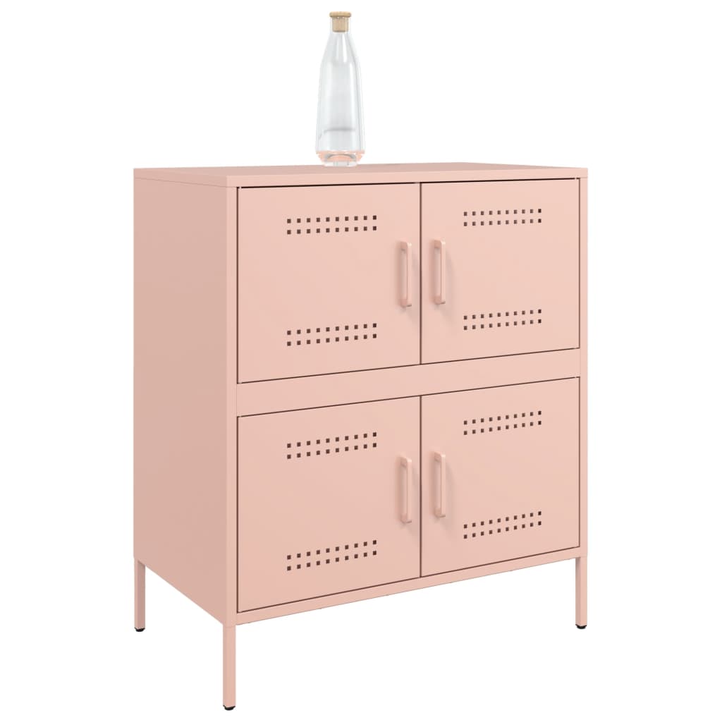 Sideboard Pink 68x39x79 cm Steel