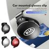 For Car Logo Visor Eyeglasses Holder Glasses Storage Clip Auto Accessories Cerato Proceed Venga Stonic Picanto Sorento