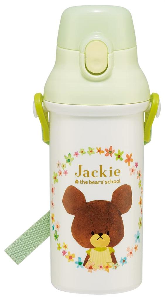 Skater Plastic Water Bottle 480ml One Push Antibacterial Child Friendly Lightweight Antibacterial Treatment Made in Japan Bear School Girls PSB5SANAG