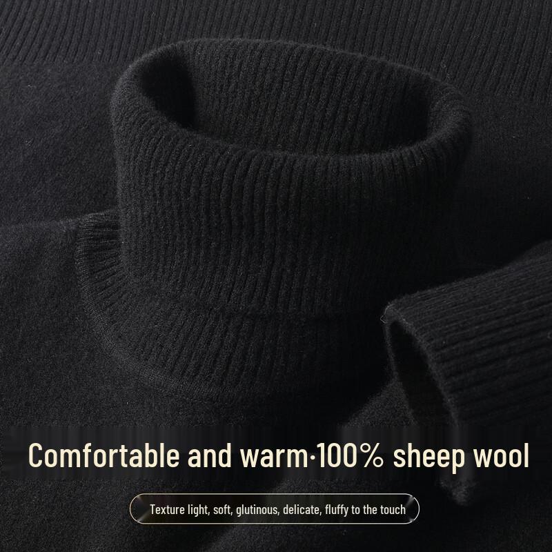 SNOWFLYING Women s 100% Lamb Wool Thickened High-Neck Sweater 3XL