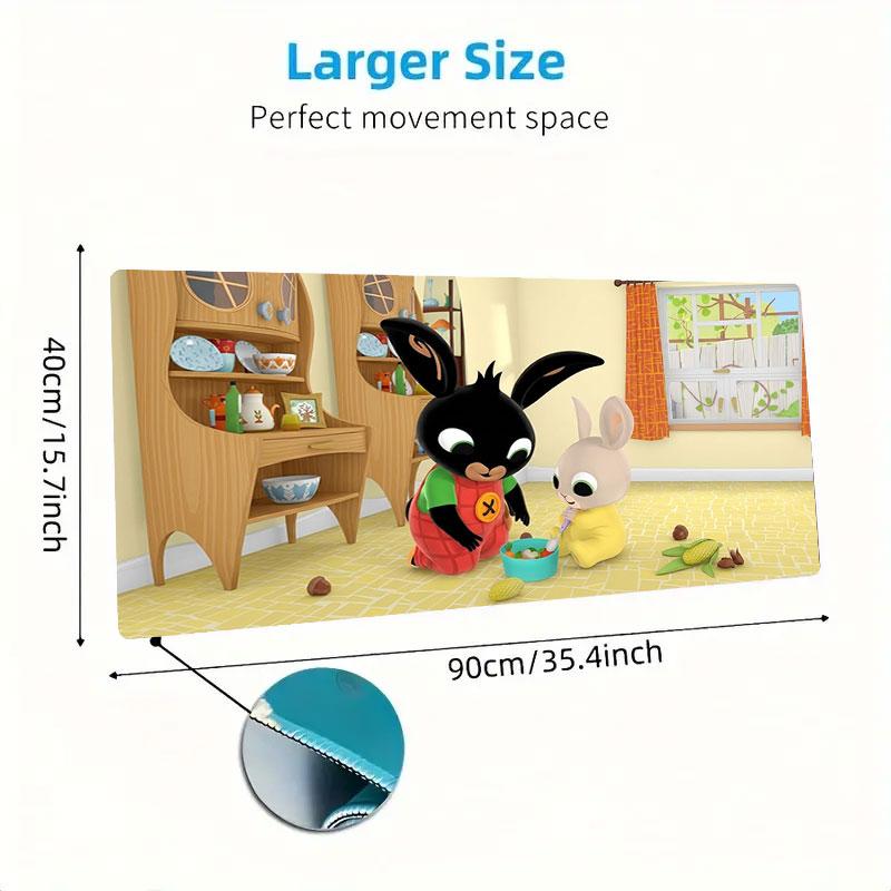 Bing Large Size Mouse Pad Large Gaming Table Cushion Non-slip Laptop Tablet Big Mousepad XXL Mat Mini PC Playmat With Lock edge