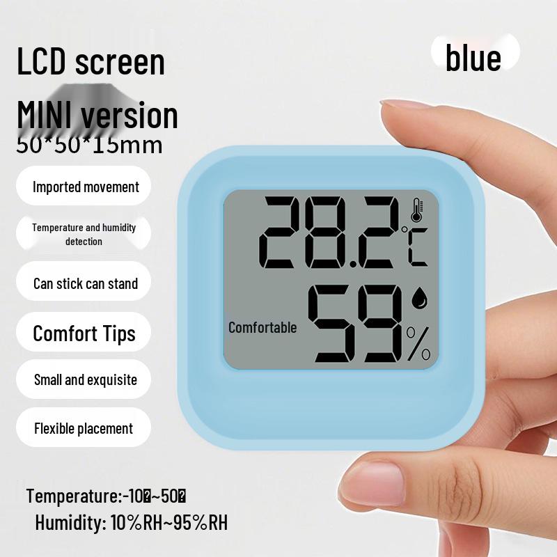 Mini digitální termo-vlhkoměr pro vnitřní/venkovní použití: Ideální pro dětské pokoje a skleníky.
