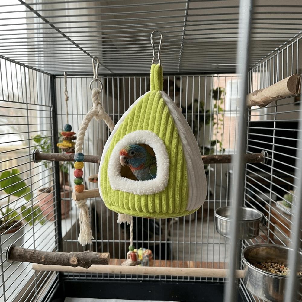 Bite Resistant Winter Bird House Warm Bird Hanging Hammock Bird Sleeping Nest Pet Habitat