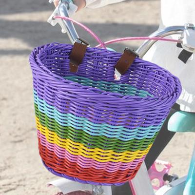 Kinderfahrradkorb Regenbogen Fahrrad Dekoration Halter Lenkerhalterung Aufbewahrung für Jungen Outdoor