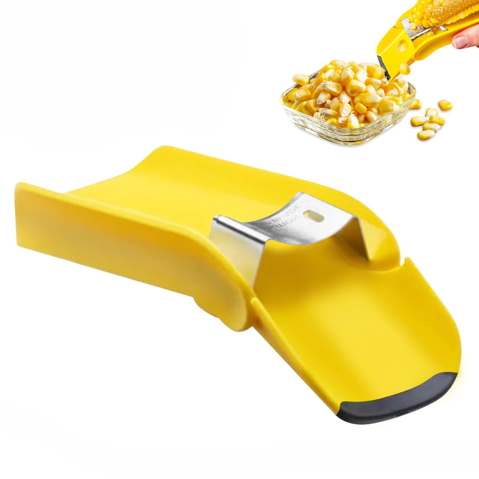 

Stainless Steel Blade Corn Cob Stripper Quick Corn Kernel Separator Kitchen Gadget (BPA Free, No FDA) A