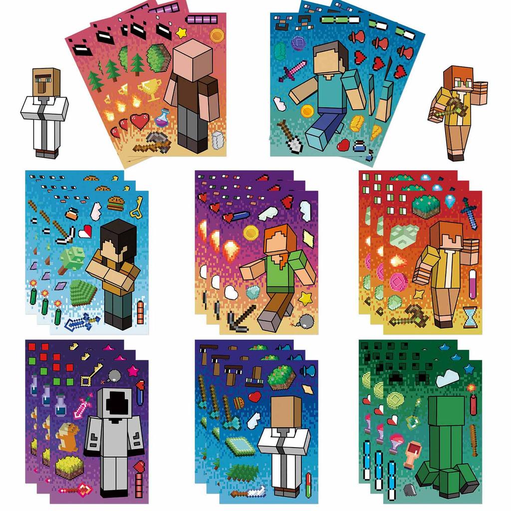 MC Pixel Games Birthday Party Decorations Tableware Cup Plate Napkin Tablecloth My World Balloon Party Favors Gifts Supplies