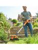 Cordless Lawn Trimmer 21V with 2x4.0Ah Batteries, 25 cm Cutting Width