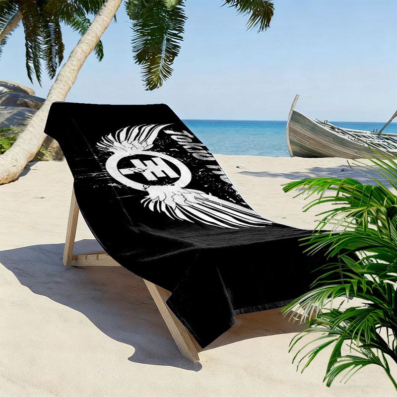 Tokio Hotel Print Beach Towel, Large Soft Quick Dry Towel for Beach Camping Swimming