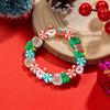 Cartoon Christmas Polymer Clay Beaded Brcelets for Women Men Kids Cute Santa Claus Elk Snowflake Bracelet New Year Jewelry Gifts