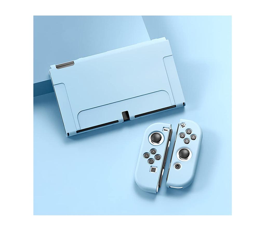 SHEAWA Switch OLED Protective Case Cute TPU Shockproof Accessory Case, Cover, (Light Blue)