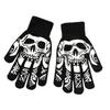 Creative Black Warm Gloves Halloween Luminous Gloves Unisex Knitted Gloves Non Slip Skeleton Gloves for Outdoor