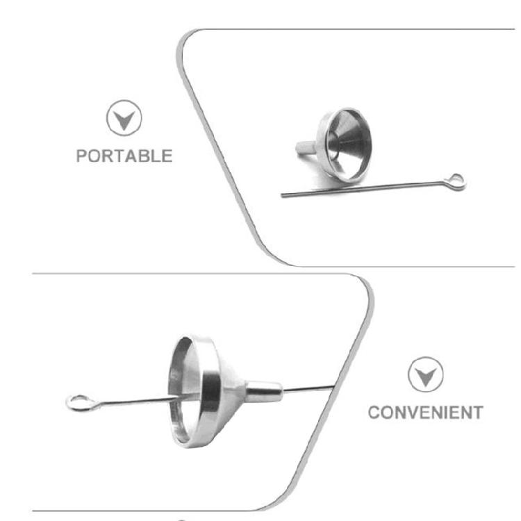 Sturdy Aluminum Alloy Mini Funnel Elegant Aluminum Alloy Mini Funnel Set For Precise Liquid Pouring And Storage