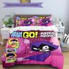 Teen Titans Go Raven Rocks Print 3Pcs Bedding Set,Duvet Cover with 2 Bedro,Pillowcase Home Birthday Gift