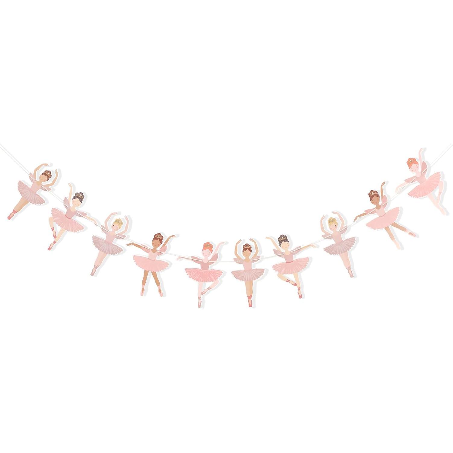 Ballet Girls Birthday Decorations - Ballerina Party Garland,Pink Ballet Banner,Girls Dance Party Hanging Garland Photo Props,Ballerina Wedding Party