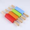 Multicolor Pastry Dough Roller Wooden Handle Flour Roller New Silicone Rolling Pin  Cooking Utensil