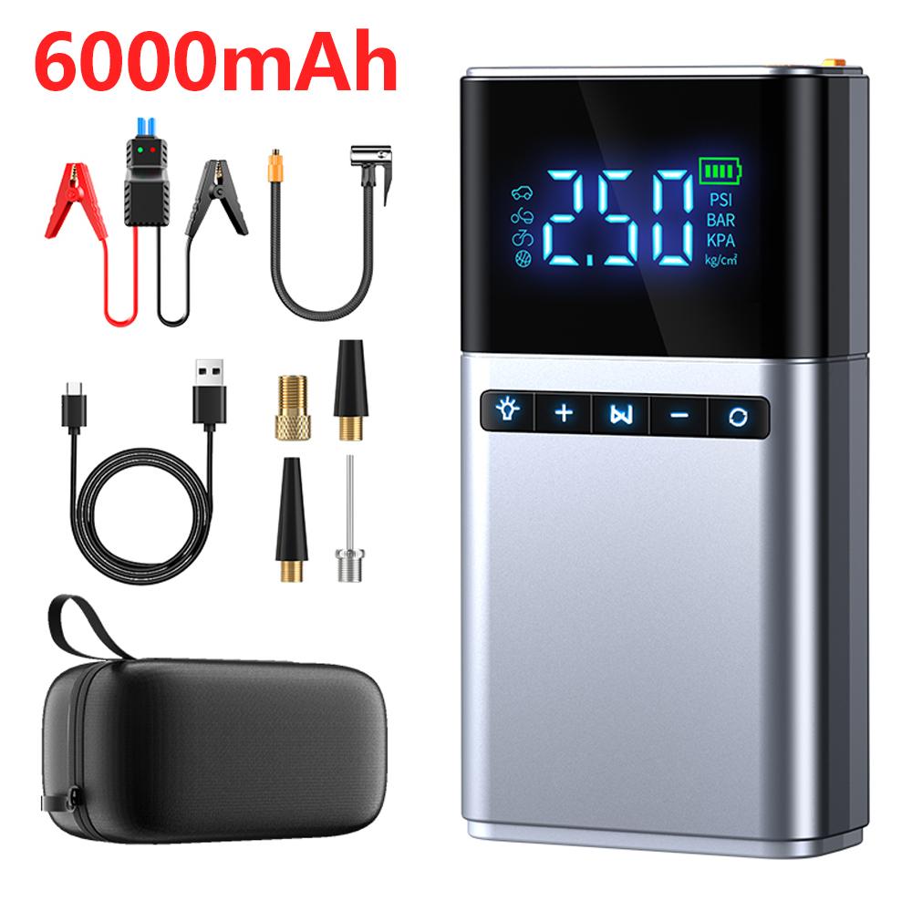 

Автомобильный пусковой двигатель с воздушным компрессором, ЖК-экраном, 12000 мАч, портативное зарядное устройство 14 В, 1500 А, мощный автомобильный аккумулятор, пусковое устройство