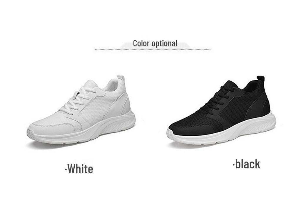Men's Invisible Height-Increasing Shoes: 6cm, 8cm, 10cm Options - Trendy, Breathable, Thick-Soled Summer Sports Sneakers