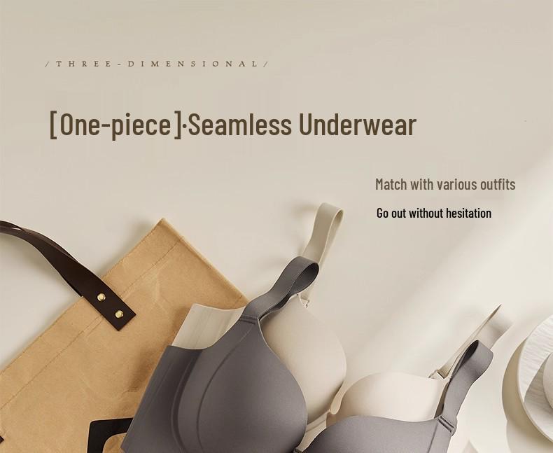 Bezszwowy biustonosz damski: Minimalizuje biust, Wspiera boczki, Bez fiszbin, Bez prześwitów, Podnoszący, Lekki dla większych biustów.