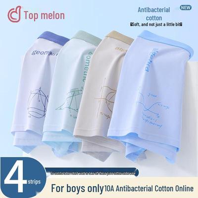 Dingguagua Teen Boys' Cotton Boxer Briefs 4-Pack