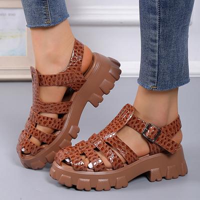 Mode Römersandalen Damen 2025 Sommer neu geschlossene Zehen flache Strandsandalen 35-43 große Größe Freizeitschuhe dicksohlige Sandalen