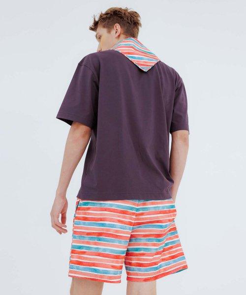 [Sunday Lounge] Men's Beach Stripe T-shirt Pants Set SMKFA402 [Shipped from Korea] 100% Authentic
