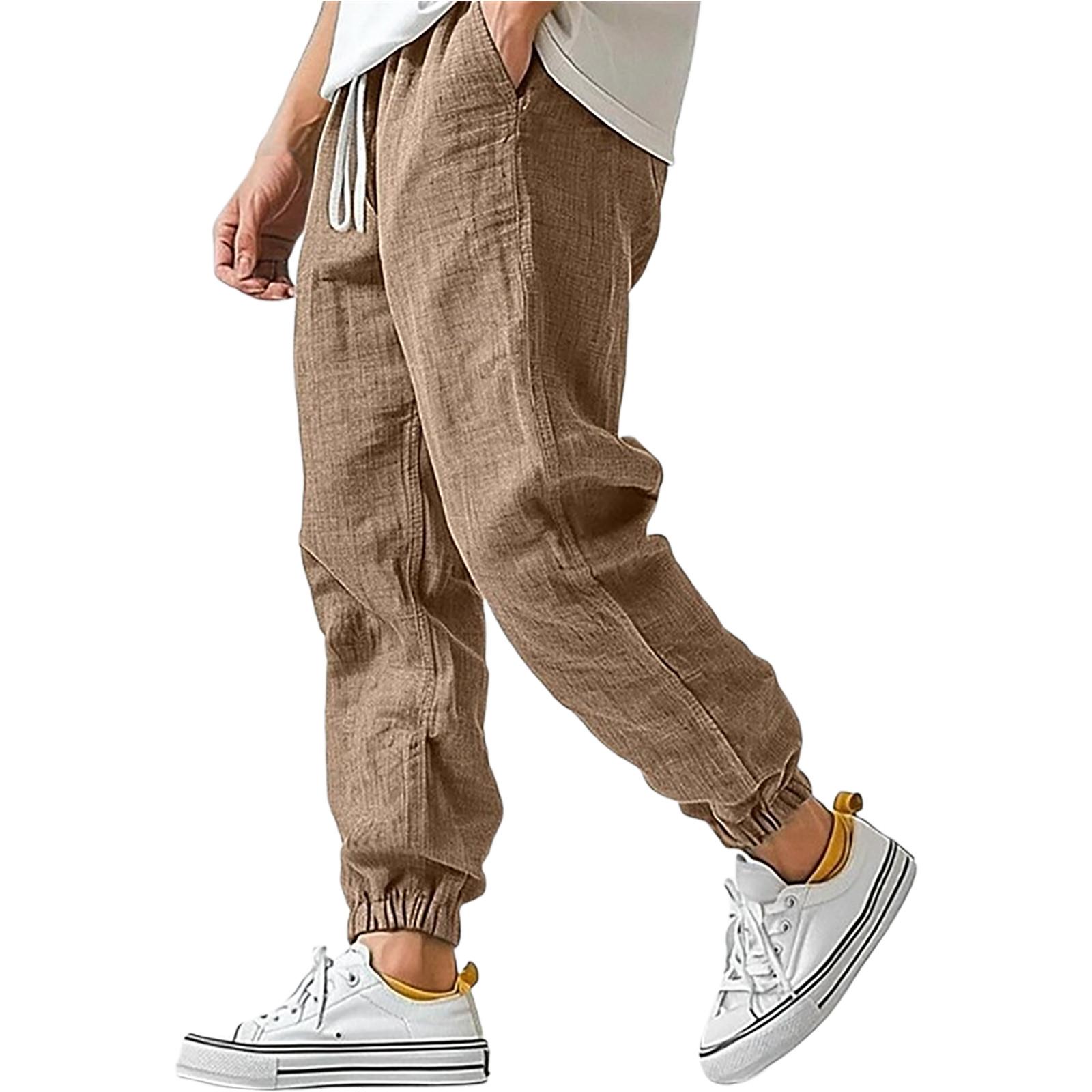 

Мужские комбинезоны, повседневные брюки с несколькими карманами и завязками, походные брюки, хлопковые саржевые брюки L