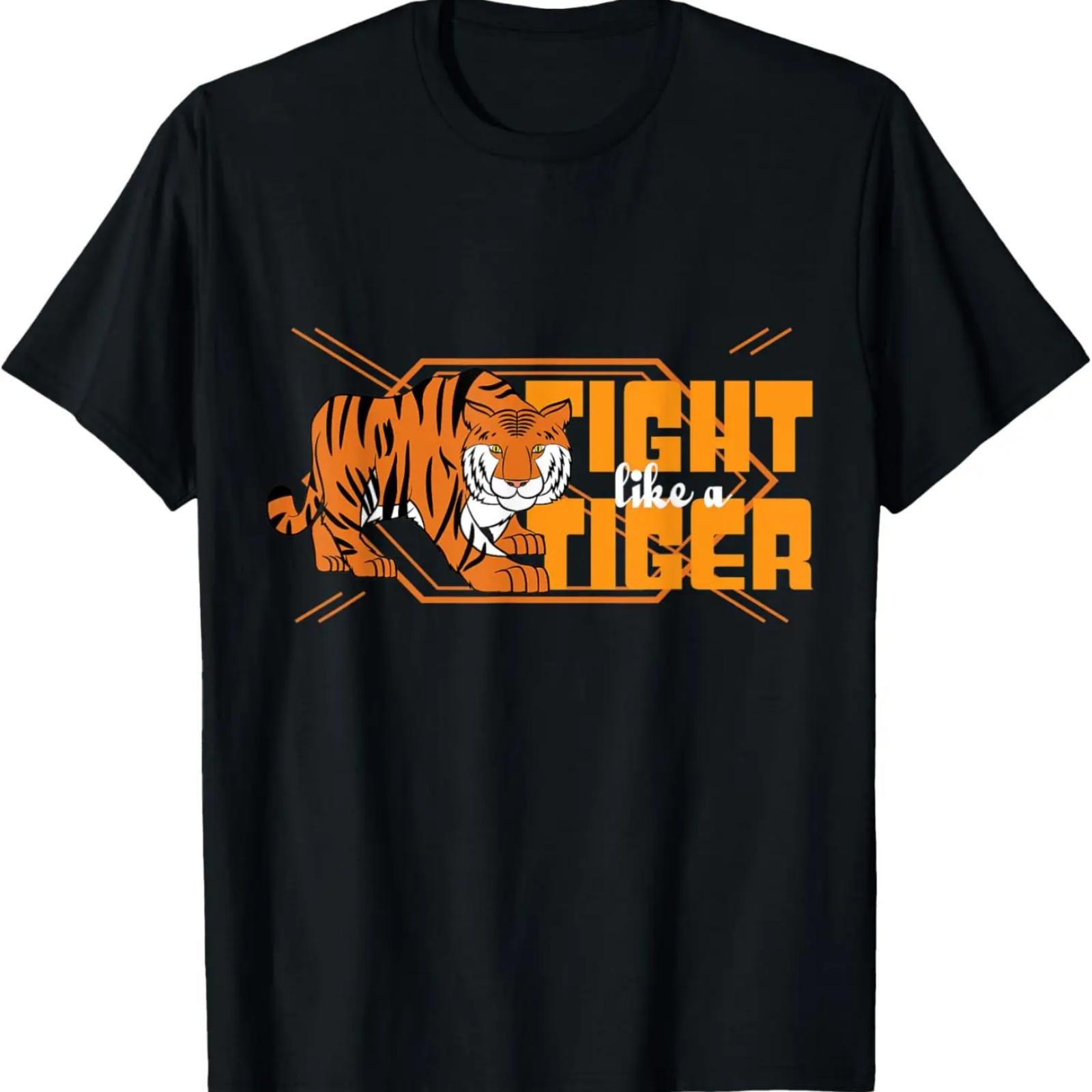 

Fight Like A Tiger - Motivational Tiger Shirt XXXXXL чёрный