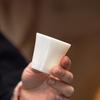 Mutton Fat White Porcelain Kung Fu Tea Cup: Ceramic Tasting Cup for Tea or Wine