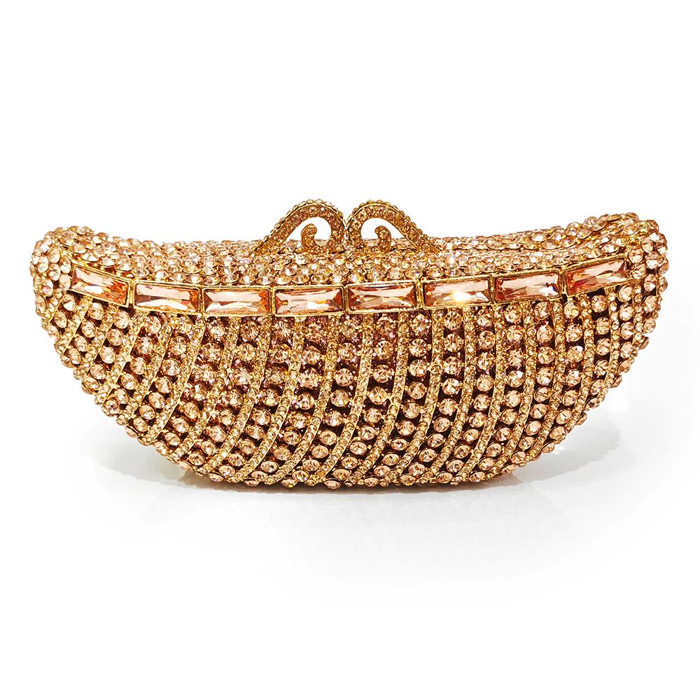 

WHTUOHENG Ship Evening Clutch Bag Diamond Women Wedding Party Purses Luxury Lady Rhinestone Handbags Formal Prom Clutches Bags