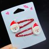 Lovely Christmas Hair Clip Sequined Nonslip Strong Clip Santa/Tree Decors For Christmas Holiday Hair Styling Accessories