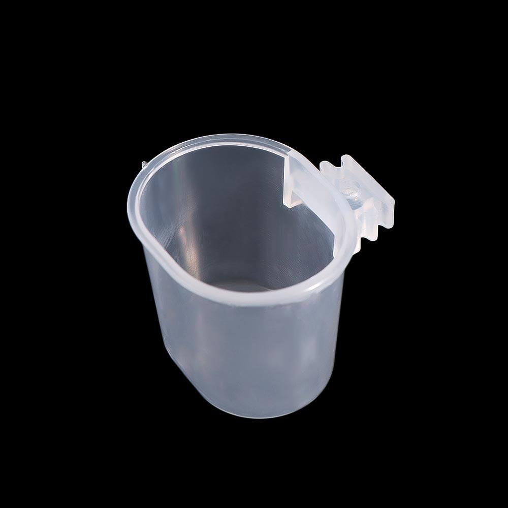 Transparent Bird Feeding Cup Plastic Hanging Parrot Water Feeder Bird Drinker Parrot Water Bowls For Pet Bird Parrots