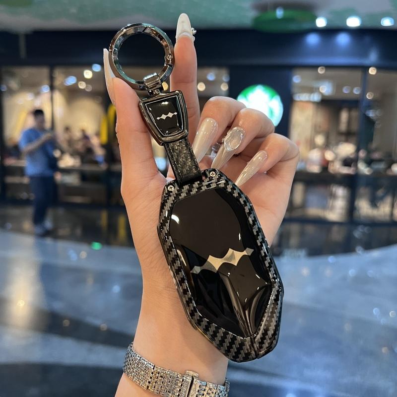 For BYD Equation Leopard 5 8 Titanium 3 7 Carbon Fiber Texture Zinc Alloy Car Key Case Car Keychain Shell Interior Accessories