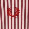 FRED PERRY Striped Pattern Long sleeve shirt 40 Bordeaux series Men's Used