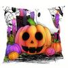 Short plush material pillowcaseHome Decor Halloween Pumpkins  Ghosts Decorative Pillow Covers Pattern Cushion Cover Suitable fo