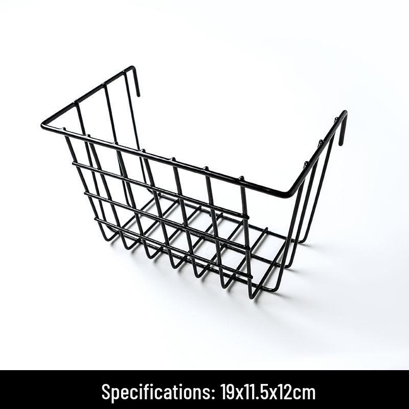 Wire Mesh Grid Hanging Storage Basket for Bathroom and Kitchen Organization