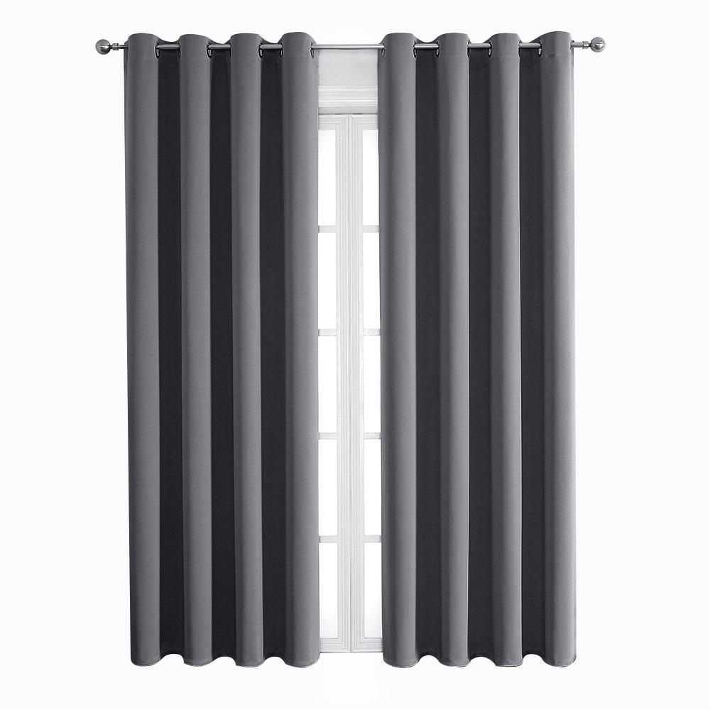 High-Precision Blackout Solid Color Curtain Cloth Window + Finished Fabric